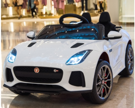Elektrinis vaikiškas automobilis "Jaguar QLS 5388", 111 x 58 x 49 cm (baltas)