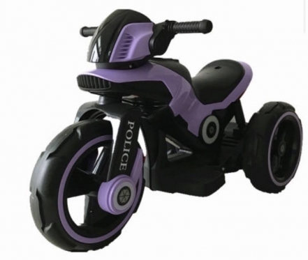 Elektrinis vaikiškas triratis motociklas "Motor Police" (violetinis)