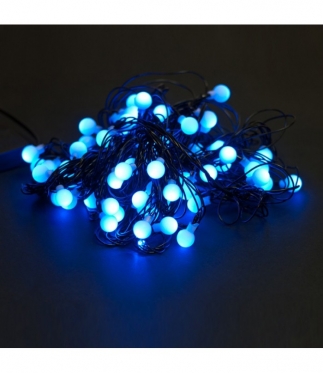 17 m 200 LED burbuliukų šventinė girlianda (mėlyna)