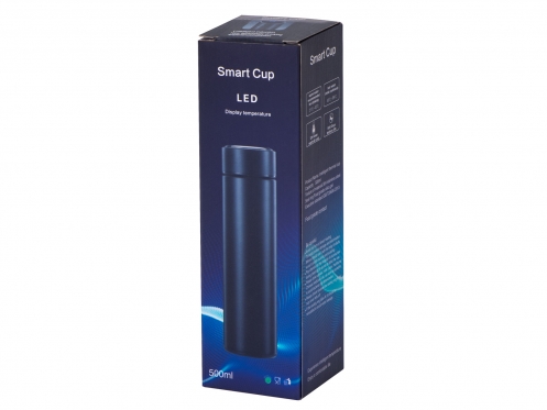 Termosas su LCD ekranėliu "Smart Cup", 500 ml (sidabrinis)