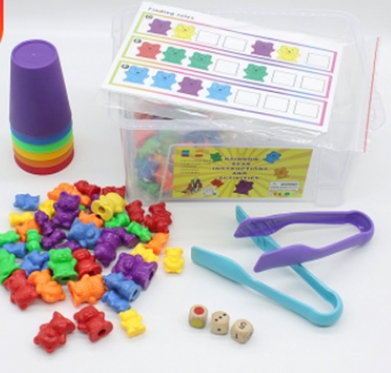 Figūrėlių rūšiuoklė "Montessori Meškiukai", 116 dalių