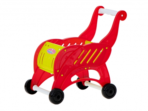 Žaislų rinkinys "Parduotuvės vežimėlis, aksesuarai ir prekės", 30 x 29,5 x 17 cm