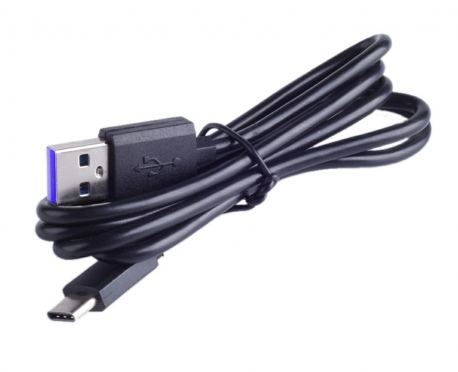 USB-C išmaniojo įrenginio duomenų perdavimo laidas, 1 m (juodas)