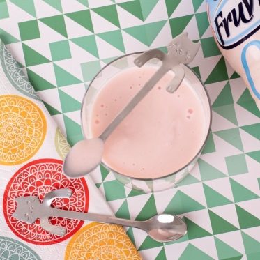 Nerūdijančio plieno šaukšteliai su kačiuko atvaizdu, 2 vnt (sidabriniai)