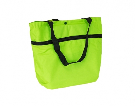 Sulankstomas krepšys pirkiniams su ratukais, 48 x 27 x 15 cm (žalias)