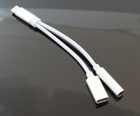 USB-C garso jungties 3,5 mm ir USB-C adapteris, 13 cm (sidabrinis)
