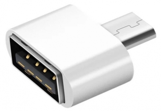 microUSB adapteris į USB, 1,8 x 1,8 x 0,9 cm (baltas)