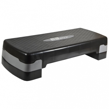 Aerobikos pakyla "EB Fit", 68 x 28 x 10/15 cm (juoda, pilka)