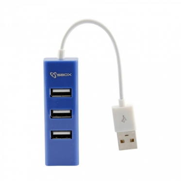 USB šakotuvas Sbox USB 4 Ports USB HUB H-204 blueberry blue