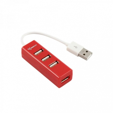 USB šakotuvas Sbox USB 4 Ports USB HUB H-204 strawberry red