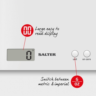 Virtuvinės svarstyklės Salter 1066 WHDR15 Arc white