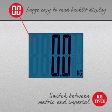 Svarstyklės Salter 9075 SVGL3R Max Electronic Digital Bathroom - Silver