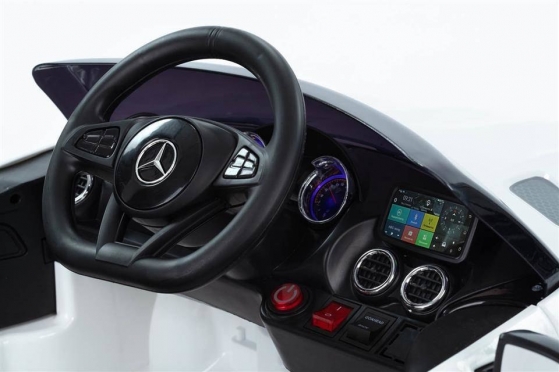 Elektrinis vaikiškas automobilis "Mercedes AMG GT" (baltas)