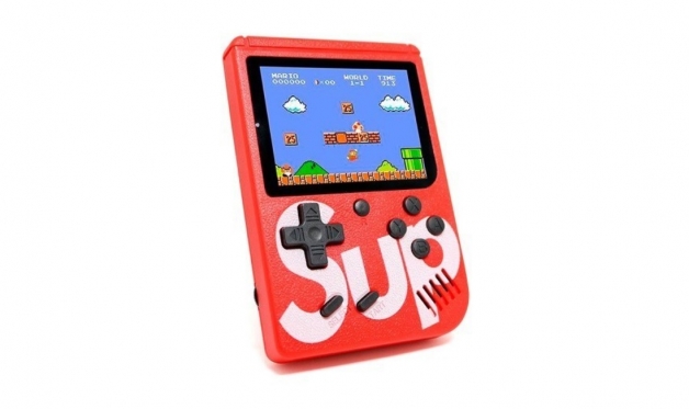 Nešiojama žaidimų konsolė "Game Box Sup 400", 1,5 x 7,7 x 11,5 cm (raudona)