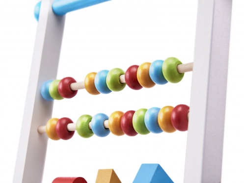 Interaktyvus medinis žaislas - vaikštynė "Mašinėlė", 35 x 30 x 53 cm