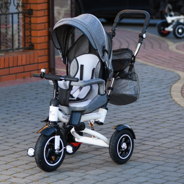 Daugiafunkcinis vežimėlis - triratukas "Trike Fix V3" (pilkas)