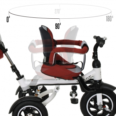 Daugiafunkcinis vežimėlis - triratukas "Trike Fix V3" (raudonas)