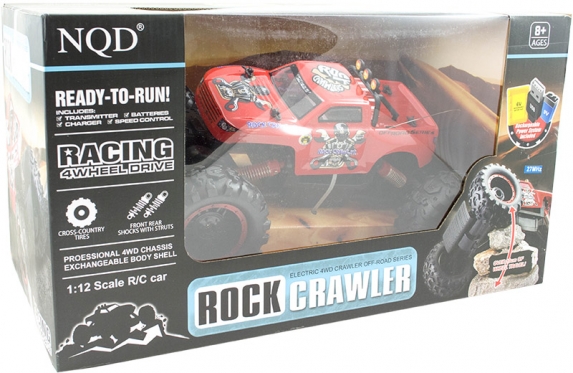 "NQD" nuotolinio valdymo bekelės mašinėlė "Rock Crawler" (raudona)