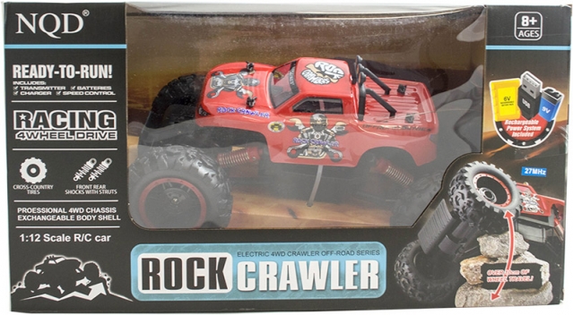 "NQD" nuotolinio valdymo bekelės mašinėlė "Rock Crawler" (raudona)