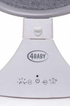 "4BABY" ergonomiškas gultukas - sūpuoklė, 50 x 53 x 73 cm (pilkas)