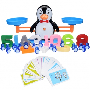 Edukacinis žaislas "Pingvino svarstyklės", 84 dalių