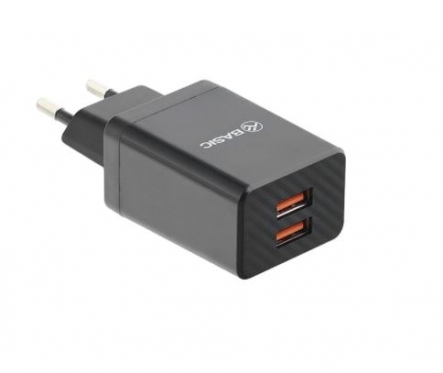 Įkroviklis Tellur Basic Wall HC204 2xUSB, 2.4A, black