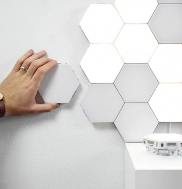 Lietimui jautrus modulinis LED sieninis šviestuvas, 6 vnt (šaltai balta šviesa)