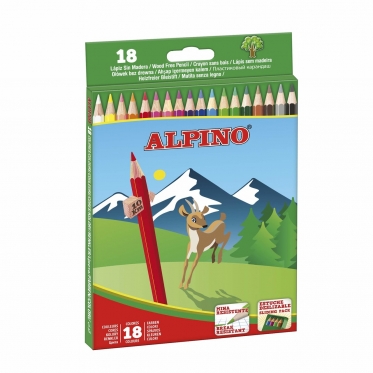 Spalvoti pieštukai "Alpino", 18 vnt