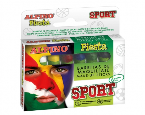 "Alpino" kreidelės piešti ant veido "Sportas", 6 vnt
