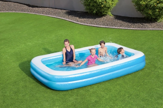 Pripučiamas baseinas "Bestway", 305 x 183 x 46 cm (baltas, mėlynas)