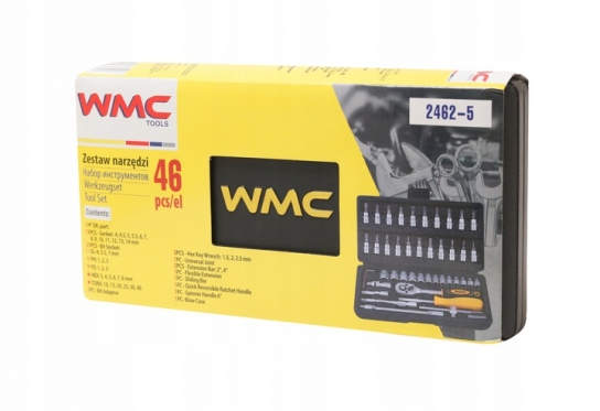 Galvučių ir įrankių komplektas "WMC 2462-5", 46 vnt