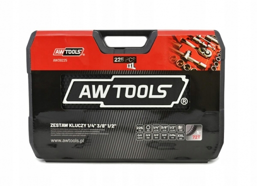 Galvučių ir įrankių komplektas "AWtools", 225 vnt