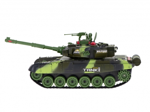 Nuotolinio valdymo karinis tankas, 34 x 11 x 12 cm (žalias, juodas)