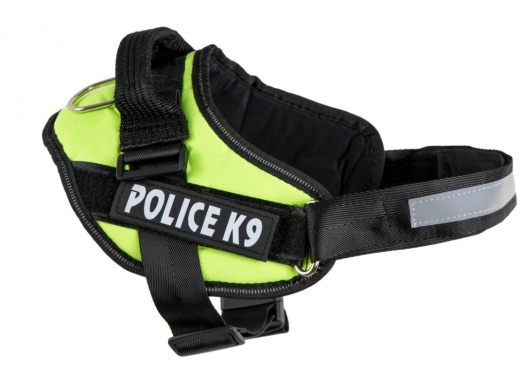 Pakinktai šuniui "Police K9", 70 - 90 cm (juodi, žali)