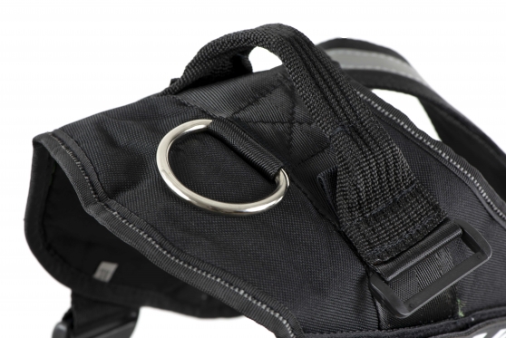 Pakinktai šuniui "Police K9", 65 - 80 cm (juodi, raudoni)