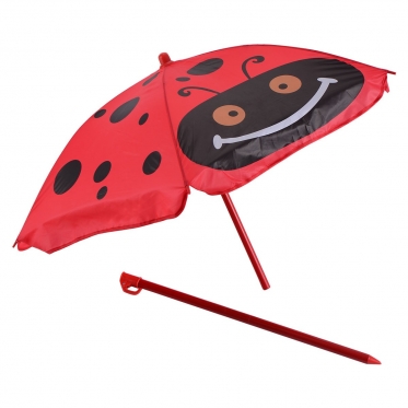Vaikiškas staliukas su skėčiu ir kėdės "Boružėlė"