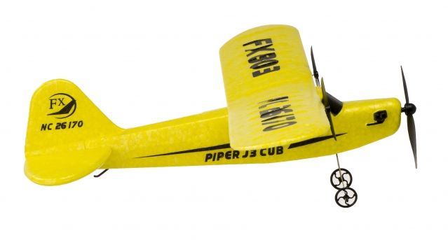 Nuotoliniu būdu valdomas lėktuvas "Piper J-3 Cub HL803", 150 mAh (geltonas)