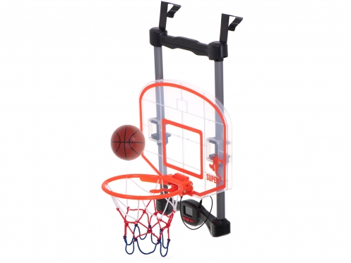 Ant durų pakabinamas krepšinis ir kamuolys, 43 x 67 cm