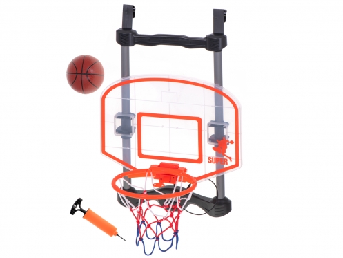 Ant durų pakabinamas krepšinis ir kamuolys, 43 x 67 cm