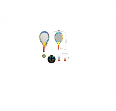 LED badmintono rakečių rinkinys