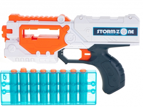 "Dienuo Toys" šautuvas ir priedai "Storm - Zone" (baltas, pilkas, oranžinis)