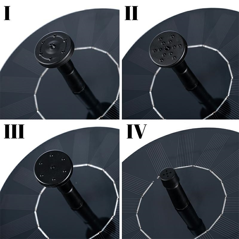 Saulės energijos fontanas su vandens pompa, Ø 16 cm