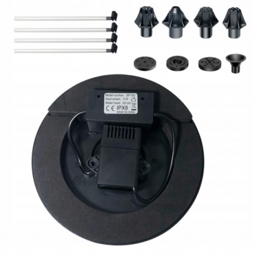 Saulės energijos fontanas su apšvietimu ir vandens pompa "SP13D"