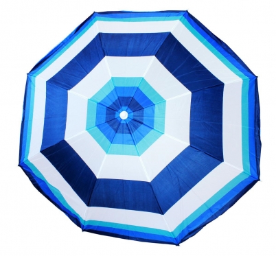 Paplūdimio skėtis, 170 x 180 cm (mėlynas, šviesiai mėlynas)