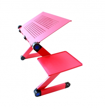 Nešiojamo kompiuterio aušinimo stovas, 42 x 26 x 45 cm (rožinis)