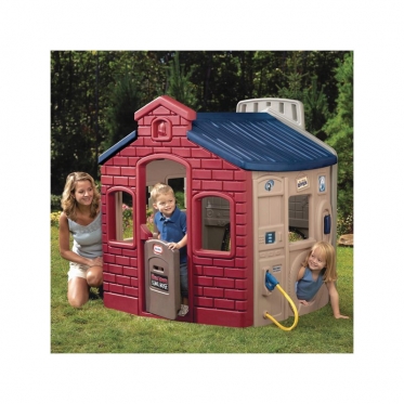 Žaidimų namelis "Little Tikes", 147 x 124 x 155 cm (rudas, raudonas, mėlynas)