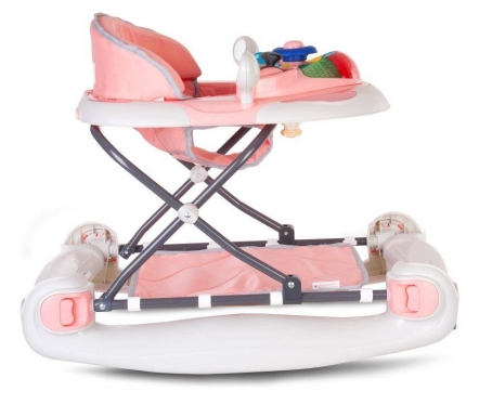 Vaikštynė - sūpuoklė su žaisliukais "Sun Baby" (rožinė)