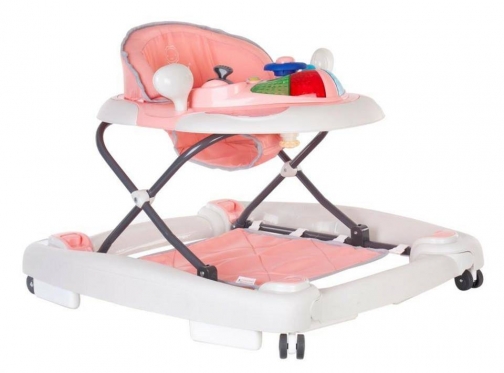 Vaikštynė - sūpuoklė su žaisliukais "Sun Baby" (rožinė)