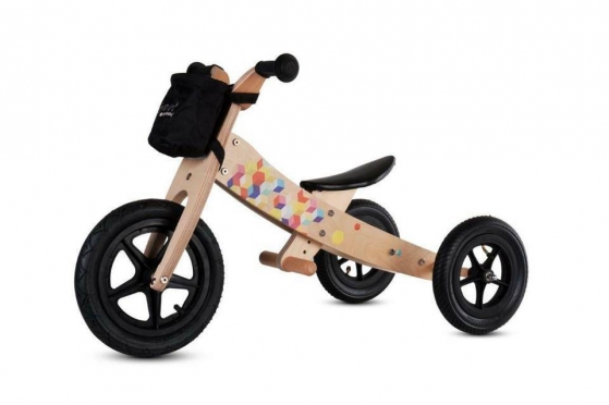Medinis balansinis dviratukas - triratukas "Sun Baby Twist Classic", Ø 30 cm (rudas, juodas, raudonas, mėlynas, violetinis)