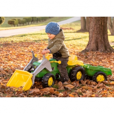 Minamas keturratis traktorius su priekaba "Rolly Toys John Deere", 47 x 55 x 161 cm